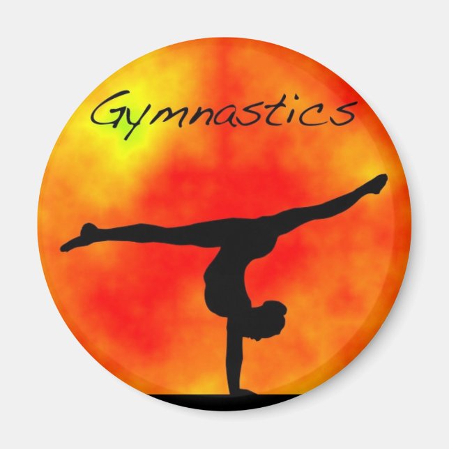 Orange Gymnastics Magnet (Vorne)