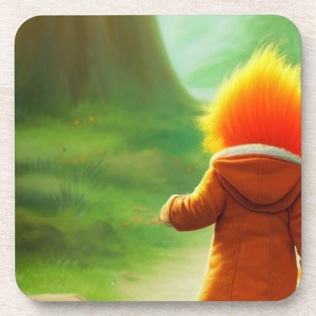 Orange Hair Getränkeuntersetzer (Vorderseite)