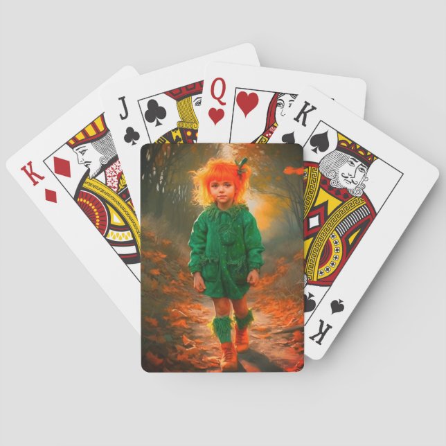 Orange Haired Girl Spielkarten (Rückseite)
