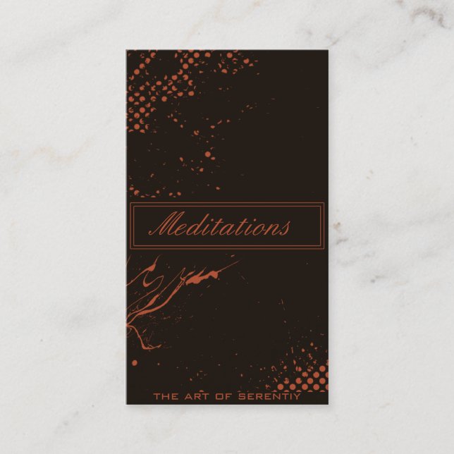 Orange Halbtonfarben-Spritzer Visitenkarte (Vorderseite)