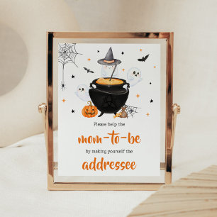 Orange Halloween Baby Brewing Envelope Station Poster