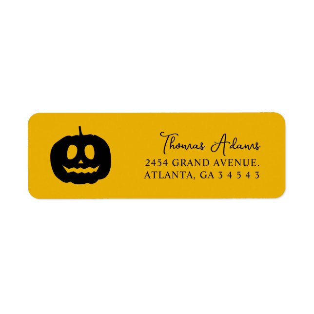 Orange Halloween Black Pumpkin (Vorne)