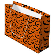 Orange Halloween fliegende Fledermäuse-Geschenktüt