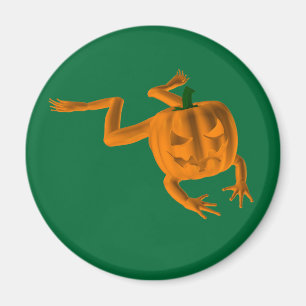 Orange Halloween Frosch Magnet