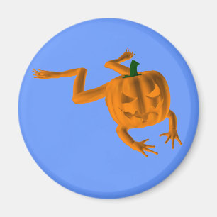 Orange Halloween Frosch Magnet