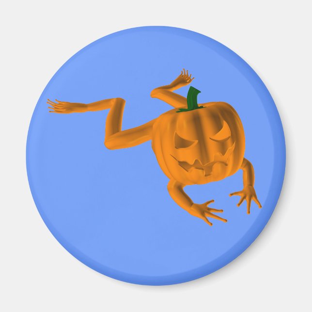 Orange Halloween Frosch Magnet (Vorne)