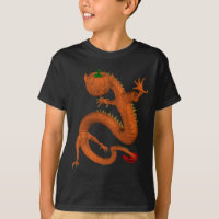 Orange Halloween-Kürbis-Drache