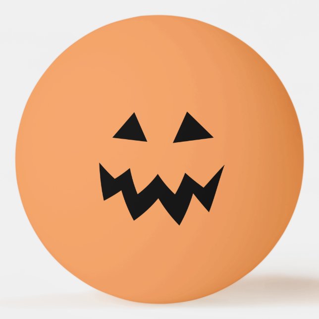 Orange Halloween-Kürbiskopf schnitzen Klingeln Tischtennisball (Vorderseite)