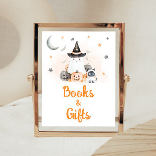 Orange Halloween Little Boo Bücher und Geschenke S Poster