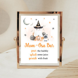 Orange Halloween Little Boo Mom Osa Bar Schild