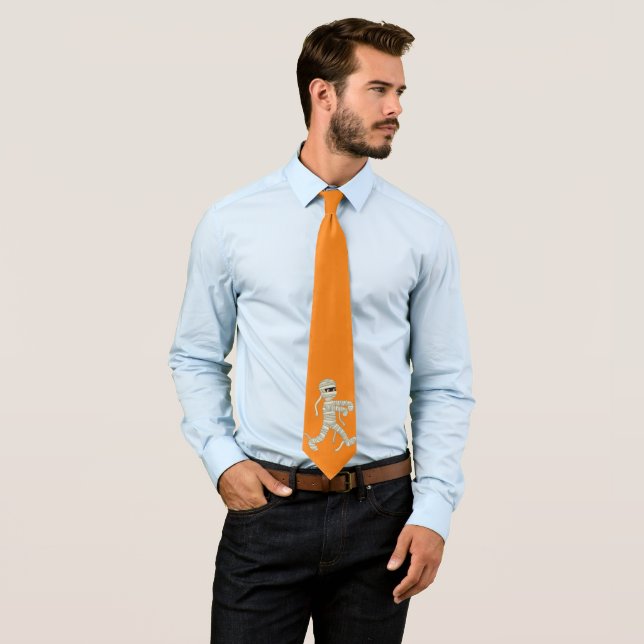 Orange Halloween Mummy necktie - mens KRAWATTE HAR (Beispiel)