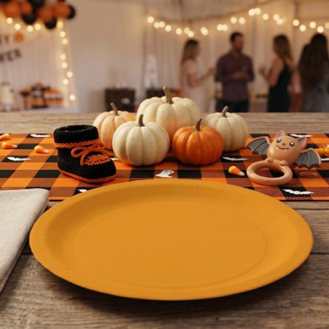 Orange Halloween  Pappteller (Von Creator hochgeladen)