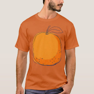 Orange Hand Drawn T-Shirt
