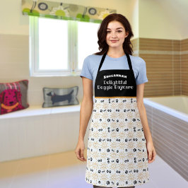 Orange Hand gezogen Sun Paws Muster Pet Care Schürze