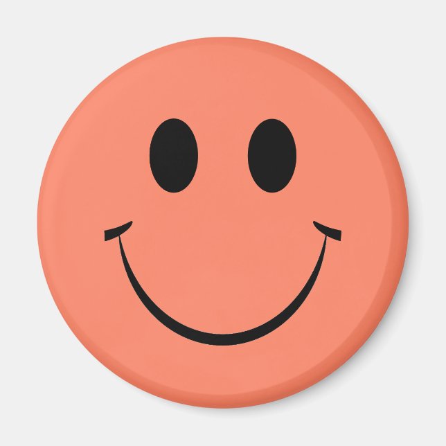 Orange Happy Face Magnet (Vorne)
