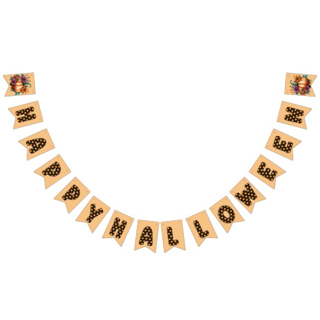 Orange Happy Halloween Wimpelkette (Alle)