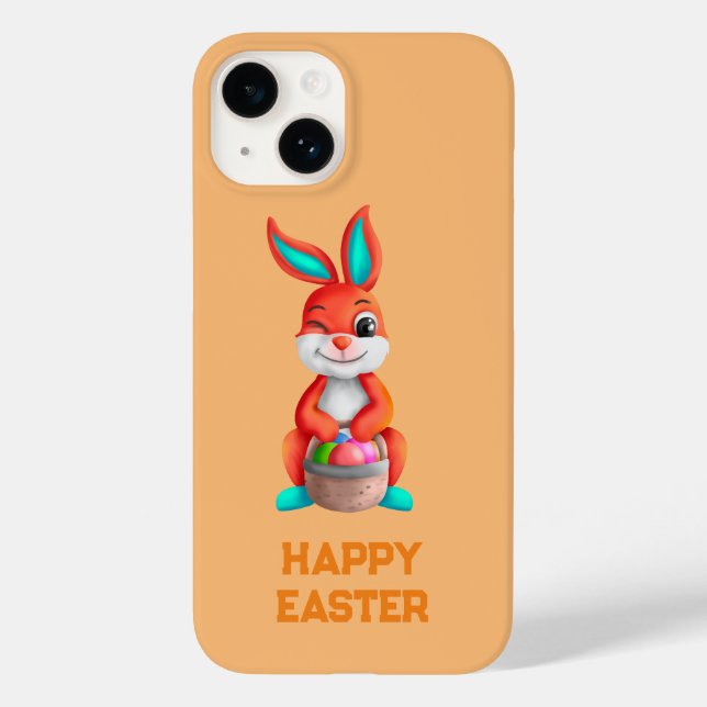 Orange Happy Oaster Case-Mate iPhone Hülle (Rückseite)