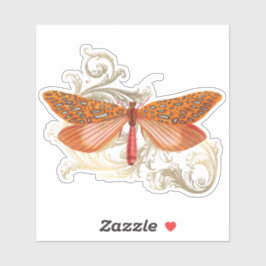 Orange Harvest Butterfly Aufkleber