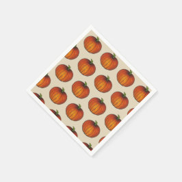 Orange Harvest Pumpkin Halloween Erntedank Fall Serviette