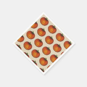 Orange Harvest Pumpkin Halloween Erntedank Fall Serviette