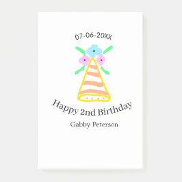 Orange hat 2. Geburtstagskinder retrurieren blumen Post-it Klebezettel