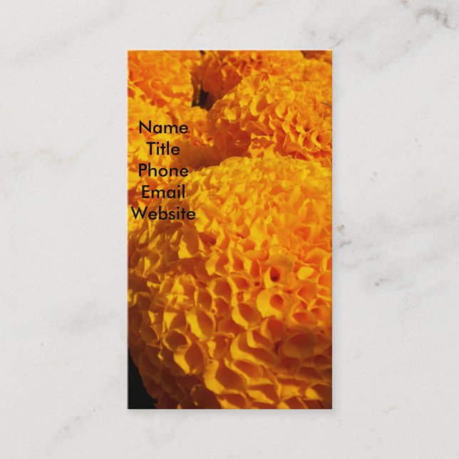 Orange Hauch-Visitenkarte Visitenkarte (Vorderseite)