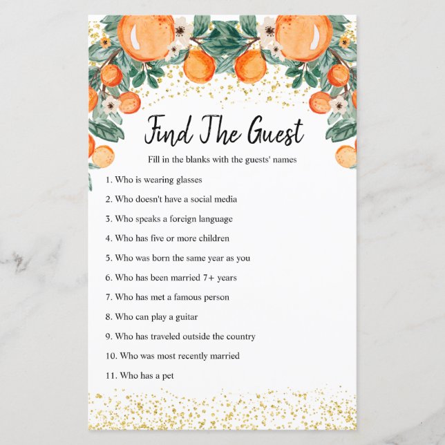 Orange Haupt-Squeeze Finden Sie das Gast-Spiel (Vorderseite)