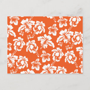 Orange Hawaiian Hibiskus Postkarte
