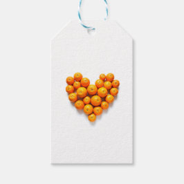 Orange Heart Geschenkanhänger