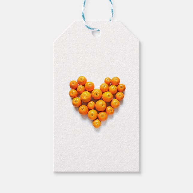 Orange Heart Geschenkanhänger (Vorderseite)