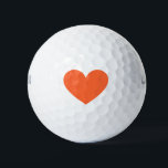 Orange Heart Golfball<br><div class="desc">Aus einem Bereich,  der besagt,  dass ich Sie Liebe</div>