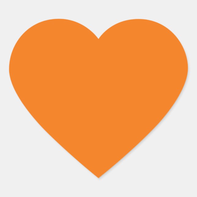 Orange Heart Sticker (Vorderseite)