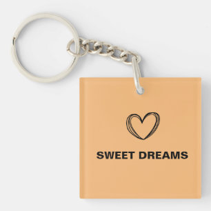 ORANGE HEART SWEET DREAM EINFACH MINIMAL SCHLÜSSELANHÄNGER