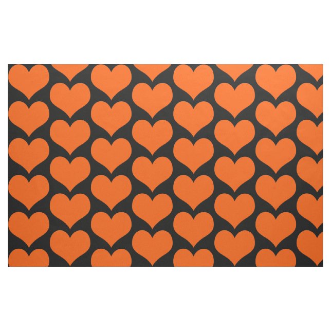 Orange Hearts Fabric Stoff (Fat Quarter (45,7 x 55,9 cm))