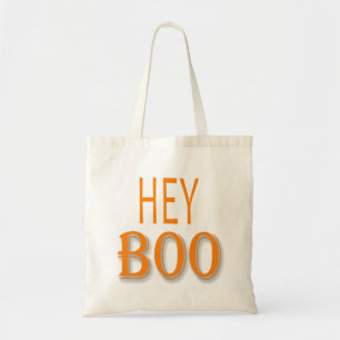 Orange Hello Boo Tote Bag Tragetasche