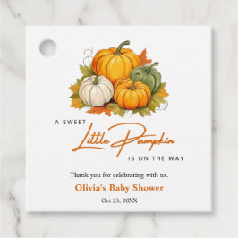 Orange Herbst Herbst Ein kleines Pumpkin Baby Dusc Geschenkanhänger