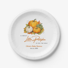 Orange Herbst Herbst Ein kleines Pumpkin Baby Dusc Pappteller