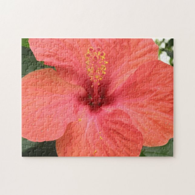 Orange Hibisken Blume Makro Puzzle (Horizontal)