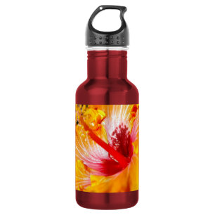 Orange Hibisken Side View Trinkflasche