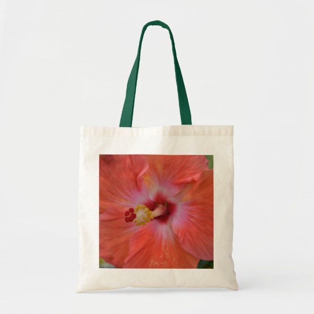 Orange Hibiskus Bag Tragetasche (Vorne)