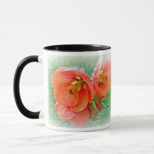 Orange Hibiskus Blume Tasse