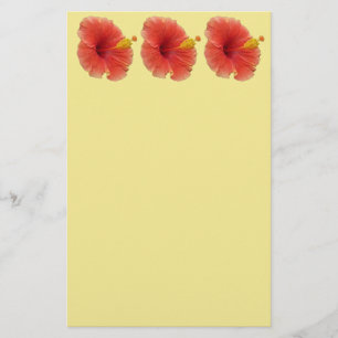Orange Hibiskus Blume Tropenflora Briefpapier