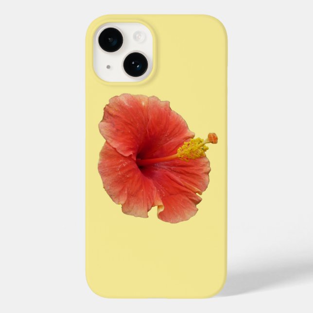Orange Hibiskus Blume Tropenflora Case-Mate iPhone Hülle (Rückseite)