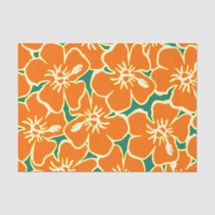 Orange Hibiskus Blume Tropical Hawaiian Luau Seidenpapier