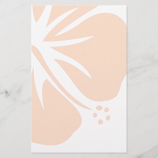 Orange Hibiskus Briefpapier (Vorderseite)