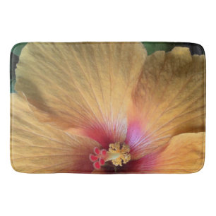 Orange Hibiskus Ruffle Badematte