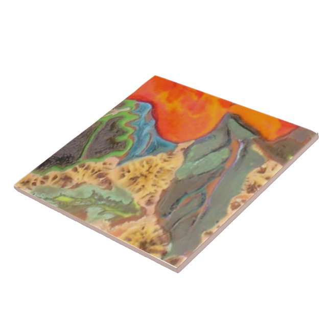 Orange Hibiskus Teil 11 von 12 Fliese (Seite)