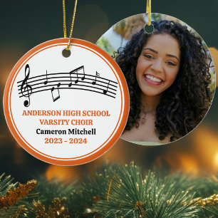 Orange High School Chor Custom Christmas Keramik Ornament