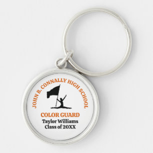 Orange High School Color Guard Personalisiert Schlüsselanhänger