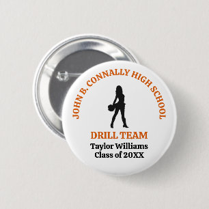 Orange High School Drill-Team-Tänzerin Personalisi Button